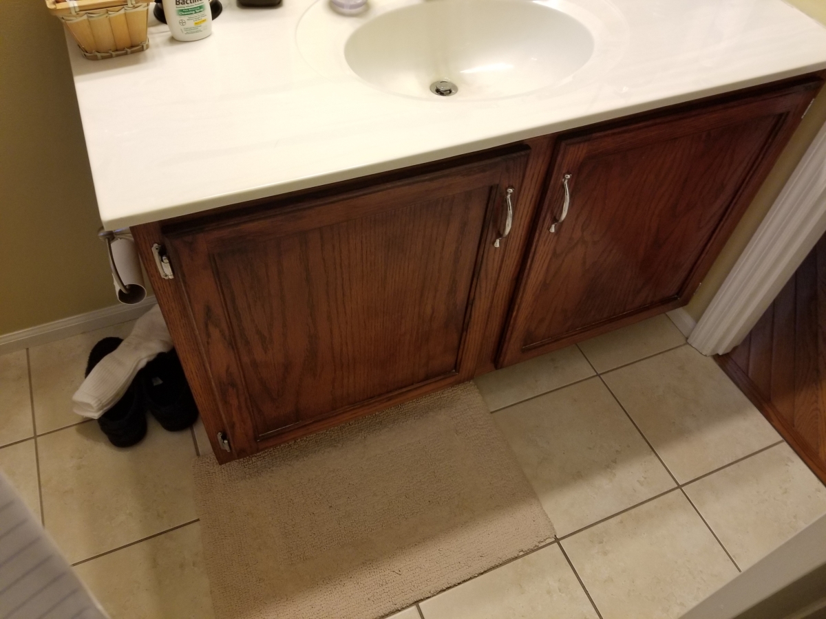 Refinished Bathroom Cabinets 1
