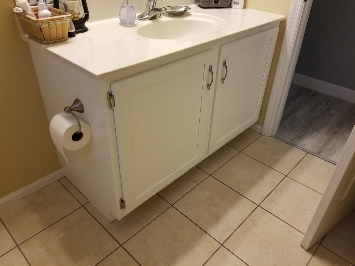 Refinished Bathroom Cabinets 2